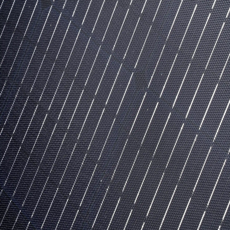 Hardkorr MKII 200W solar mat close up of the textured surface over the solar cells.