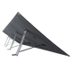 Hardkorr MKII 200W solar mat rear view with support legs extended and fabric straps.