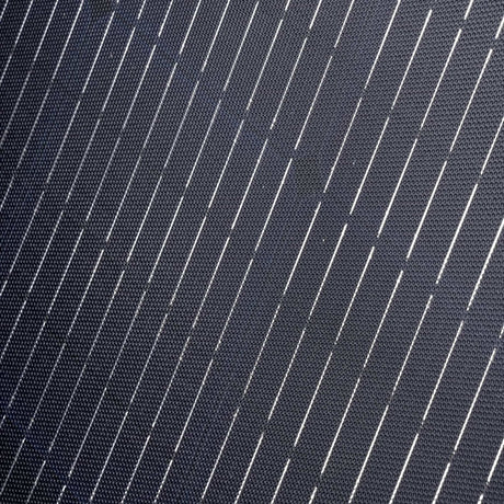 Hardkorr MKII 200W solar mat close up of the textured surface over the solar cells.