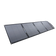 Hardkorr MKII 200W solar mat front left view with four folding sections of solar cells.