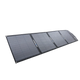 Hardkorr MKII 200W solar mat front left view with four folding sections of solar cells.