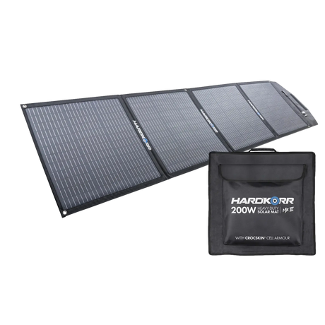 Hardkorr MKII 200W solar mat unfolded beside its carry bag.