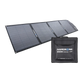 Hardkorr MKII 200W solar mat unfolded beside its carry bag.