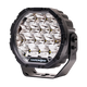 Hardkorr XD Series 7 inch LED driving light in a front right view with reflectors and mounting bracket.