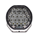 Single Hardkorr XD Series 9 inch LED driving light straight front view with LED reflectors and lower mounting slots.