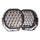 Pair of Hardkorr XD Series 9 inch LED driving lights with exposed LED reflectors and mounting brackets.