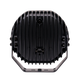 Hardkorr XD Series 9 inch LED driving light rear view with cooling fins, a lower connector and mounting bracket.