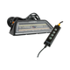 Hardkorr XDW 45 degree angled tri colour LED work light with a coiled cable and four button controller.
