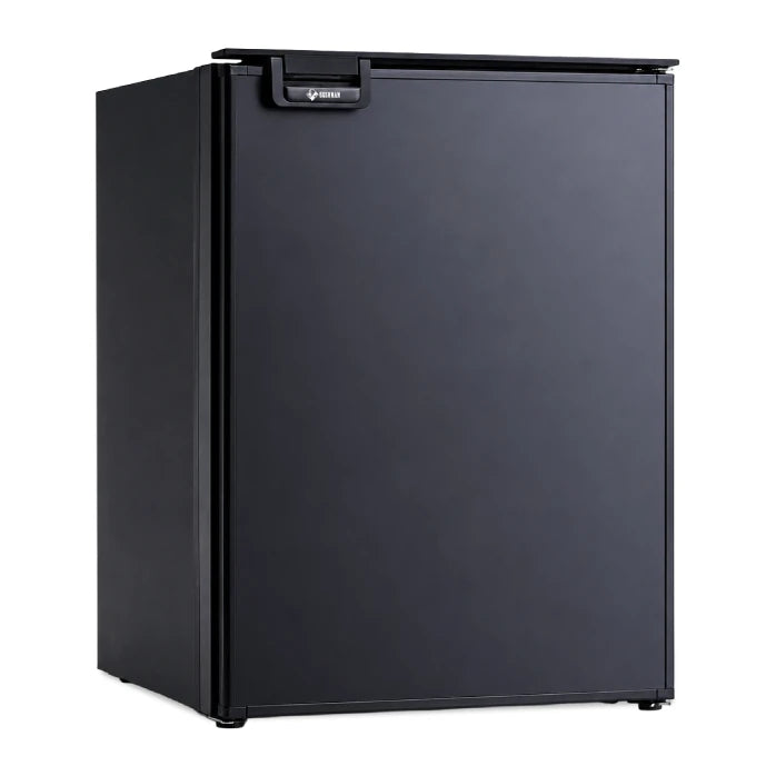 Bushman black 12V upright fridge