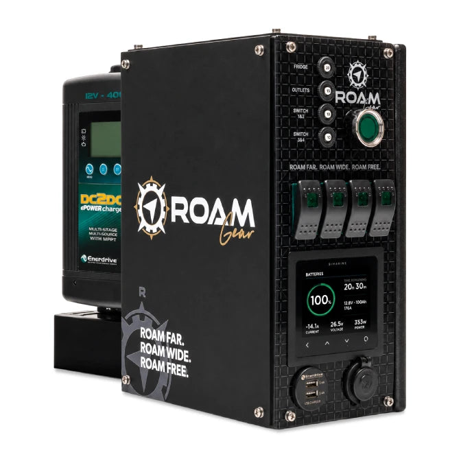 Roam Gear 12V power system with an Enerdrive DC2DC charger
