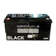Invicta Black 200Ah 12V Bluetooth lithium battery upper front view with positive and negative terminals.