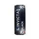Invicta Black 200Ah 12V Bluetooth lithium battery top view with positive and negative terminals.