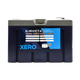 Invicta Xero 100Ah 12V lithium battery with Bluetooth in a straight front view with the product label visible.