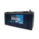 Invicta Xero 200Ah 12V lithium battery with Bluetooth in a front left view with top terminals visible.