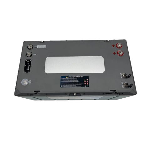 Invicta Xero 300Ah 12V lithium battery with Bluetooth viewed from above with terminals and connection points visible.