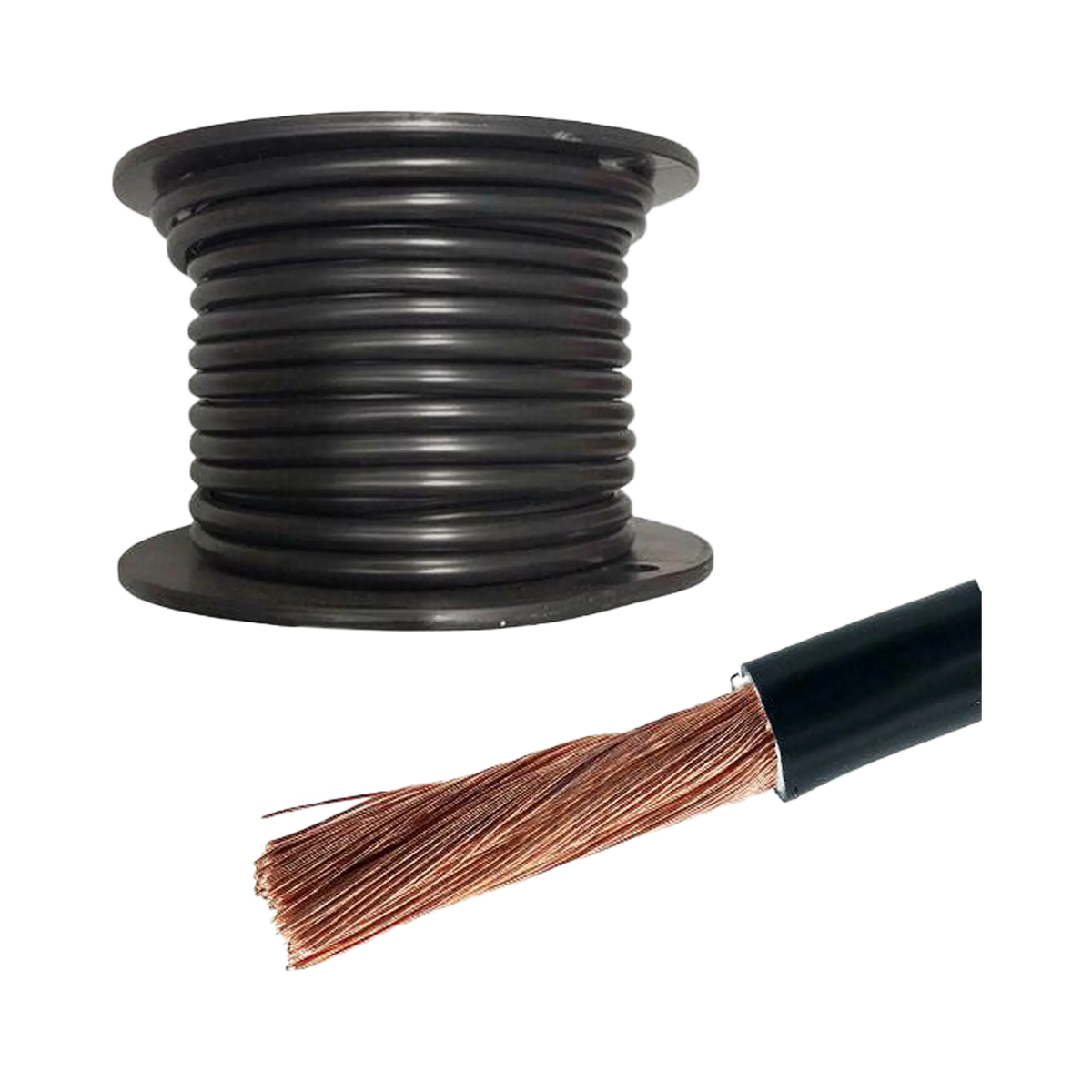 KEY 0 B&S (50mm2) Black Battery Cable - 246A - Sold per 50cm