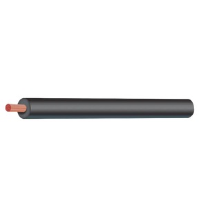 KEY 3.00mm black negative automotive cable with copper strands exposed at one end.