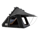 Outback Tourer 1.2 Rooftop Tent rear left studio view with open side window and rainfly.
