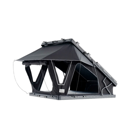 Outback Tourer 1.2 X Plus Rooftop Tent front right studio view with rainfly extended.