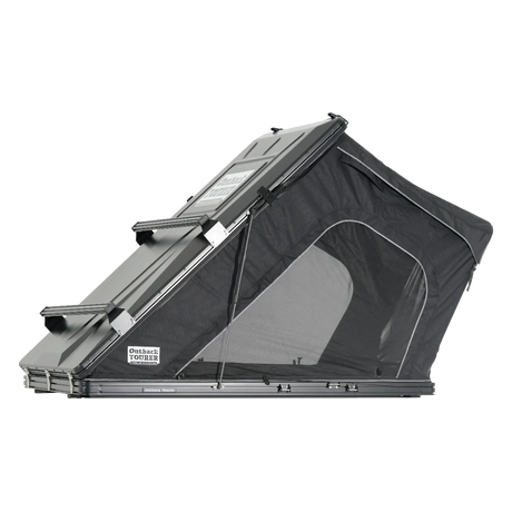 Outback Tourer 1.3 ST Rooftop Tent front right studio view with side window open.