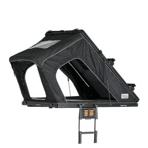 Outback Tourer 1.3 ST Rooftop Tent rear right studio view with ladder and rainfly.