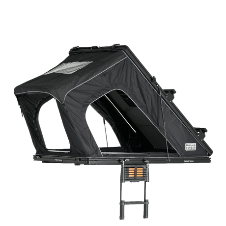 Outback Tourer 1.3 ST Rooftop Tent rear right studio view with ladder and rainfly.