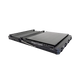 Outback Tourer 1.4 Rooftop Tent closed shell back left view with a Roam Gear solar panel on top.
