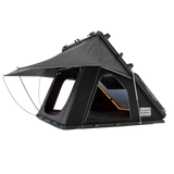 Outback Tourer 1.4 Rooftop Tent rear left studio view with open side window and rainfly.