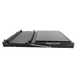 Outback Tourer 1.4 Rooftop Tent closed shell with a Roam Gear solar panel and cross bars on top.