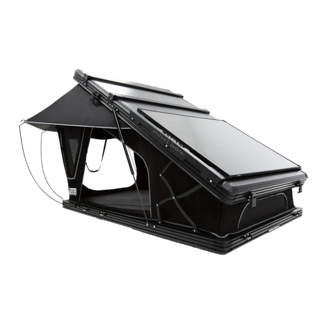 Outback Tourer 1.4 X Plus Rooftop Tent front left studio view with solar panel on the top.