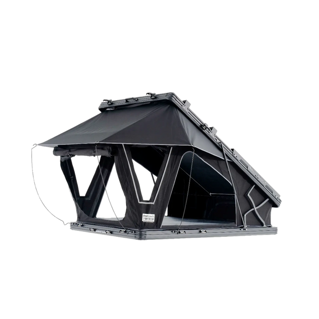 Outback Tourer 1.4 X Plus Rooftop Tent rear right studio view with rainfly extended.