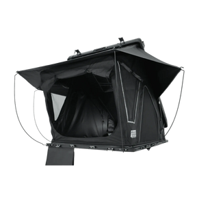 Outback Tourer 1.4 X Rooftop Tent rear right studio view with rainfly extended.