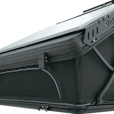 Outback Tourer 1.4 X Rooftop Tent hinge and solar panel side view.