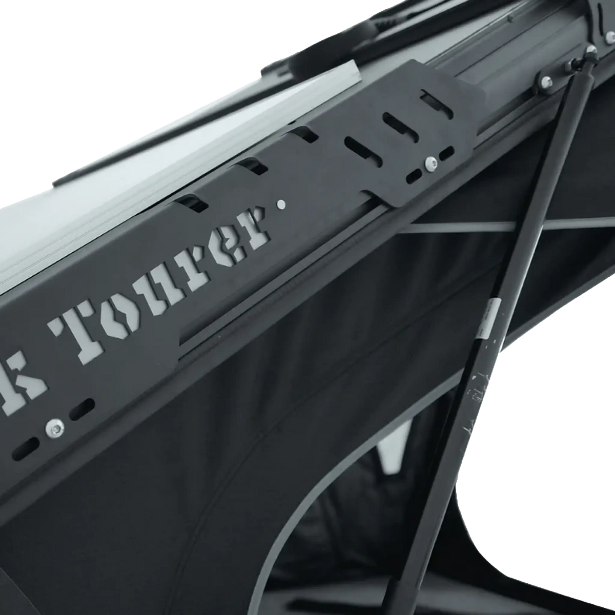 Outback Tourer 1.4 X Rooftop Tent solar bracket detail along the side rail.