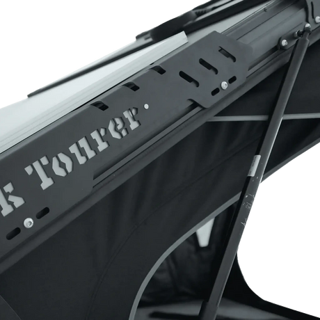 Outback Tourer 1.4 X Rooftop Tent solar bracket detail along the side rail.