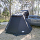 Outback Tourer 1.5 Lite Annex closed front view attached to a ute in a bush campsite.