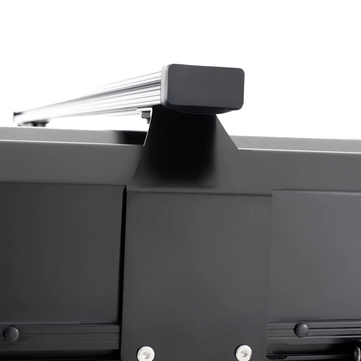Outback Tourer 1.5 Lite Rooftop Tent cross bar end mounted on the tent.
