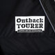 Outback Tourer 1.5 Lite Rooftop Tent logo on the black tent canvas.