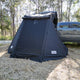 Outback Tourer 1.5 Pro Annex front left view with side entry canopy open and bugs cover.