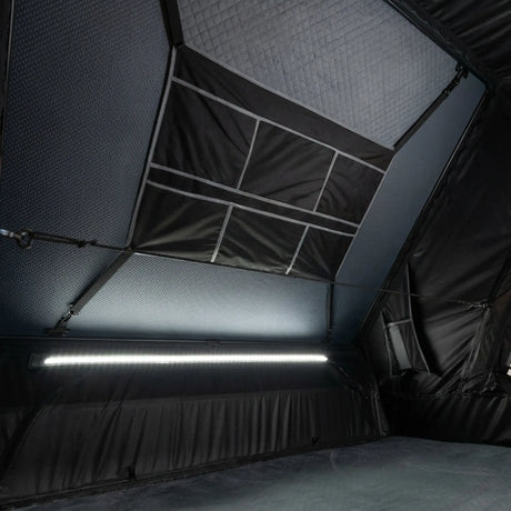 Outback Tourer 1.5 Pro Rooftop Tent interior light strip above the bed area.