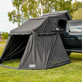 Outback Tourer 1.9 Pro Annex front right view attached to a vehicle with the door open.