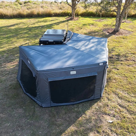 Outback Tourer Drivers Side 270 Full Wall Kit birdseye view wrapped around a ute canopy.