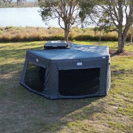 Outback Tourer Drivers Side 270 Full Wall Kit right-top-right view with rear mesh panel and roof section.