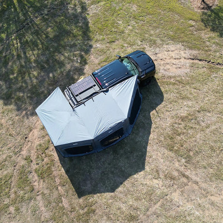 Outback Tourer Drivers Side 270 Plus Full Wall Kit aerial view around a ute.