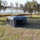 Outback Tourer Passenger Side 270 Full Wall Kit back left view with two mesh window panels.
