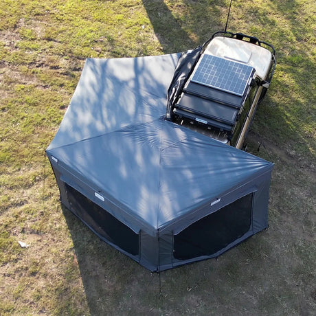Outback Tourer Passenger Side 270 Full Wall Kit birdseye view wrapped around a Nissan Patrol.