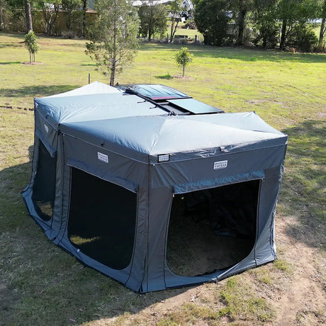 Outback Tourer Passenger Side 270 Plus Full Wall Kit back mesh view with side and rear panels attached.