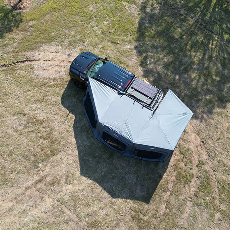 Outback Tourer Passenger Side 270 Plus Full Wall Kit overhead view around a ute.