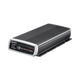 Projecta 45A 3-Stage DCDC charger front right view with a ribbed black housing and silver edged control panel.