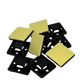Rekcharge 10-pack adhesive cable tie mounts top view with square bases and peel-off adhesive pads.
